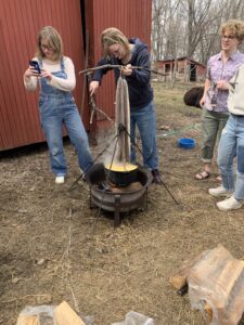 Ann dyeing in the marigold